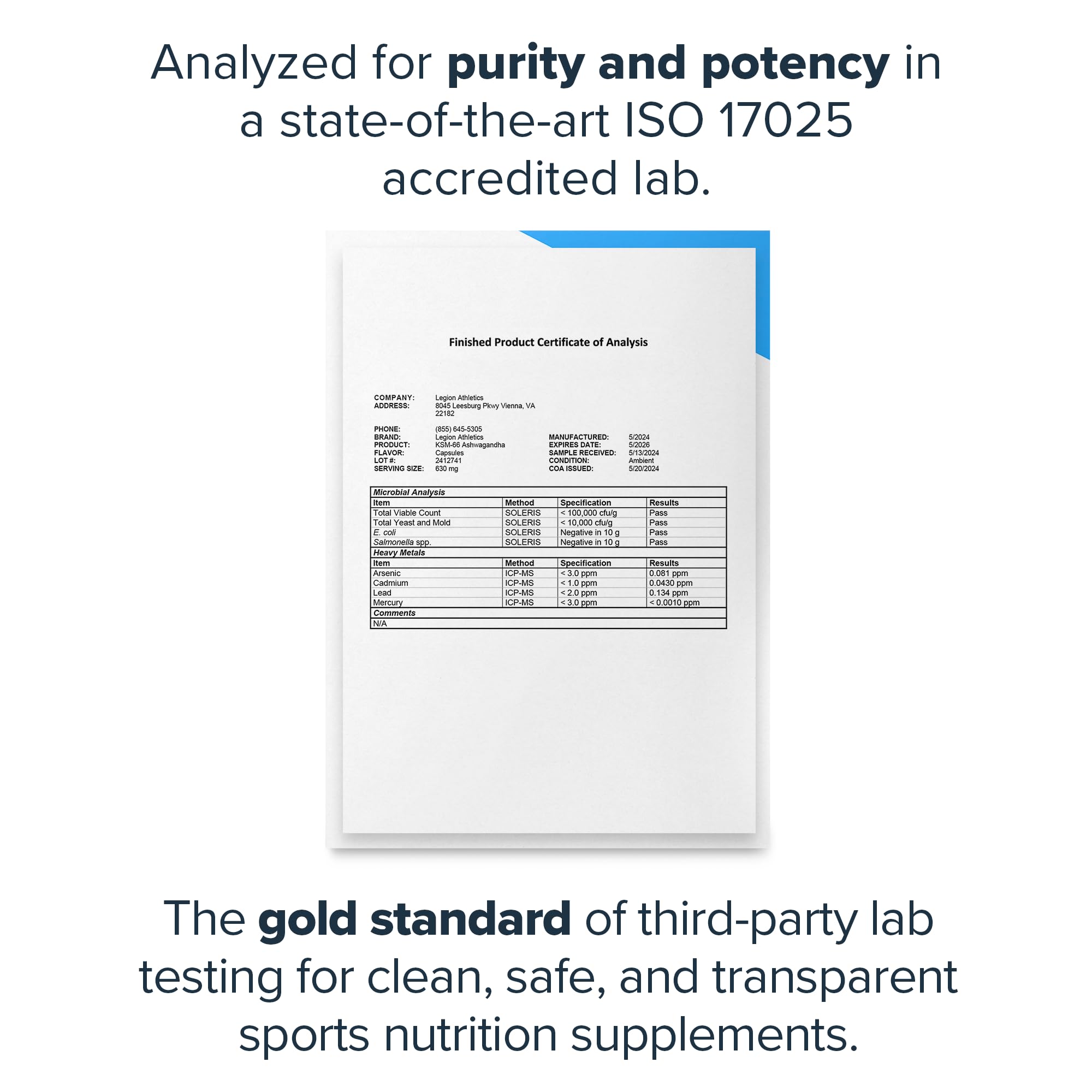 Athletic performance support from ashwagandha supplement