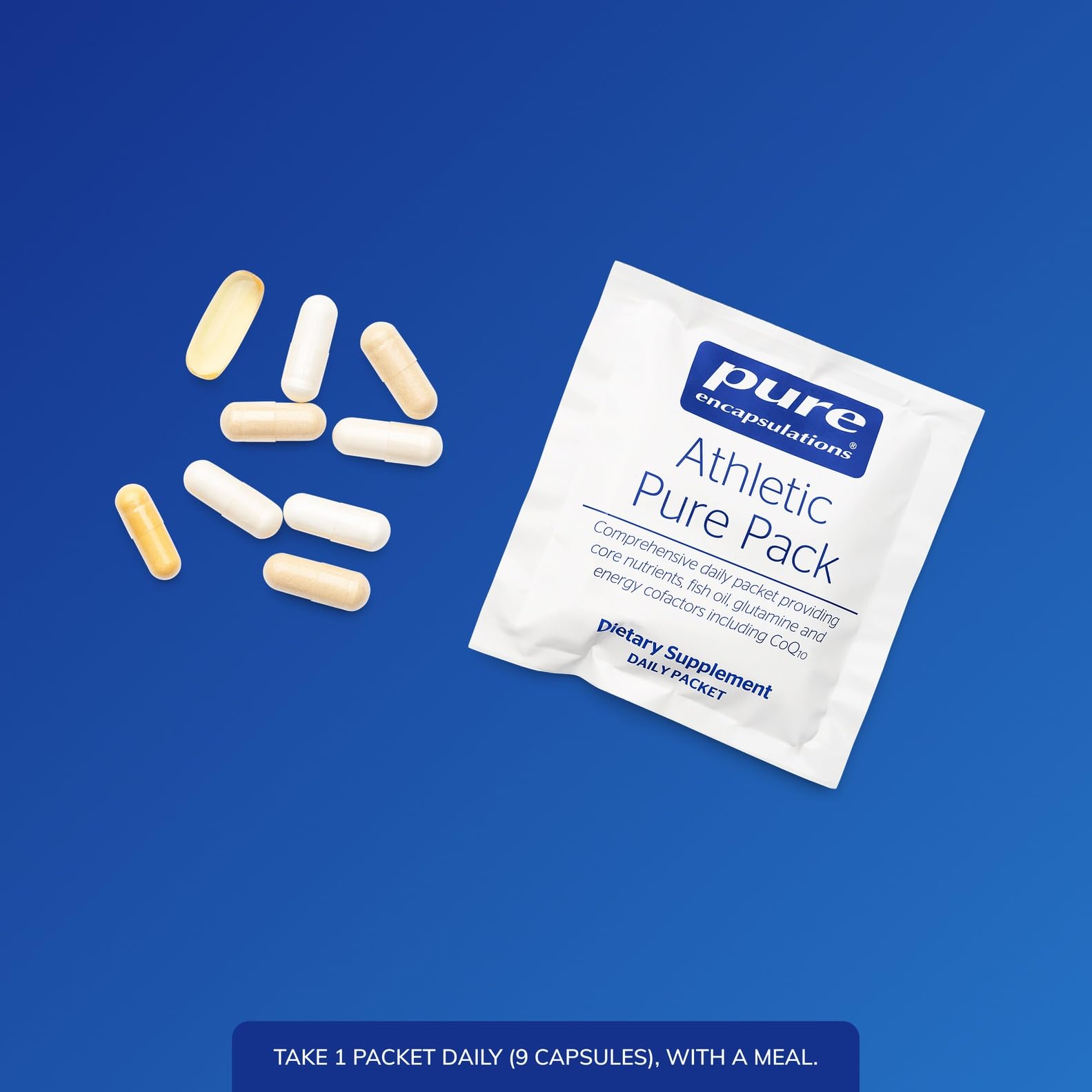 Fish oil capsules representing omega-3 content