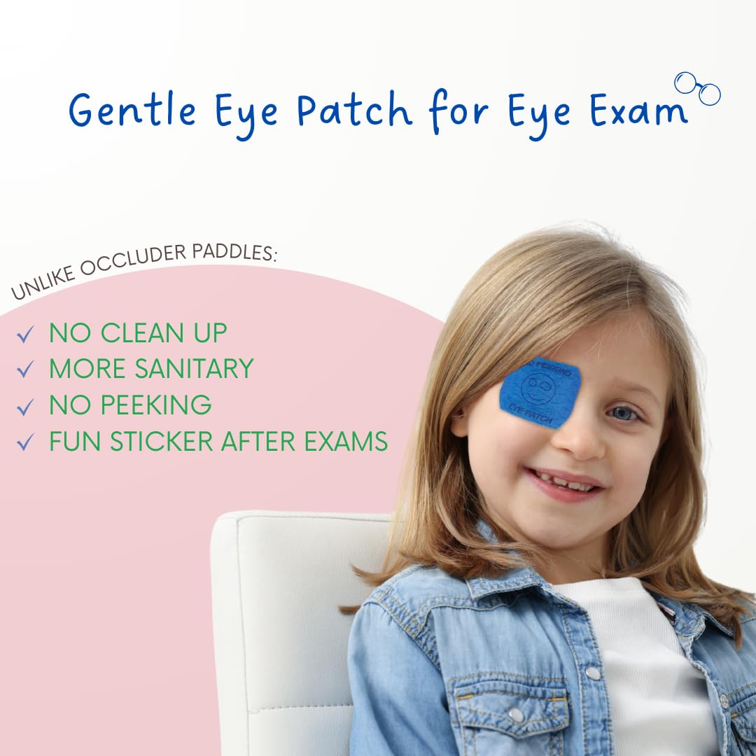 Blue eye occluder patches for kids, unisex design
