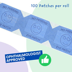 Roll of 100 blue eye occluder patches