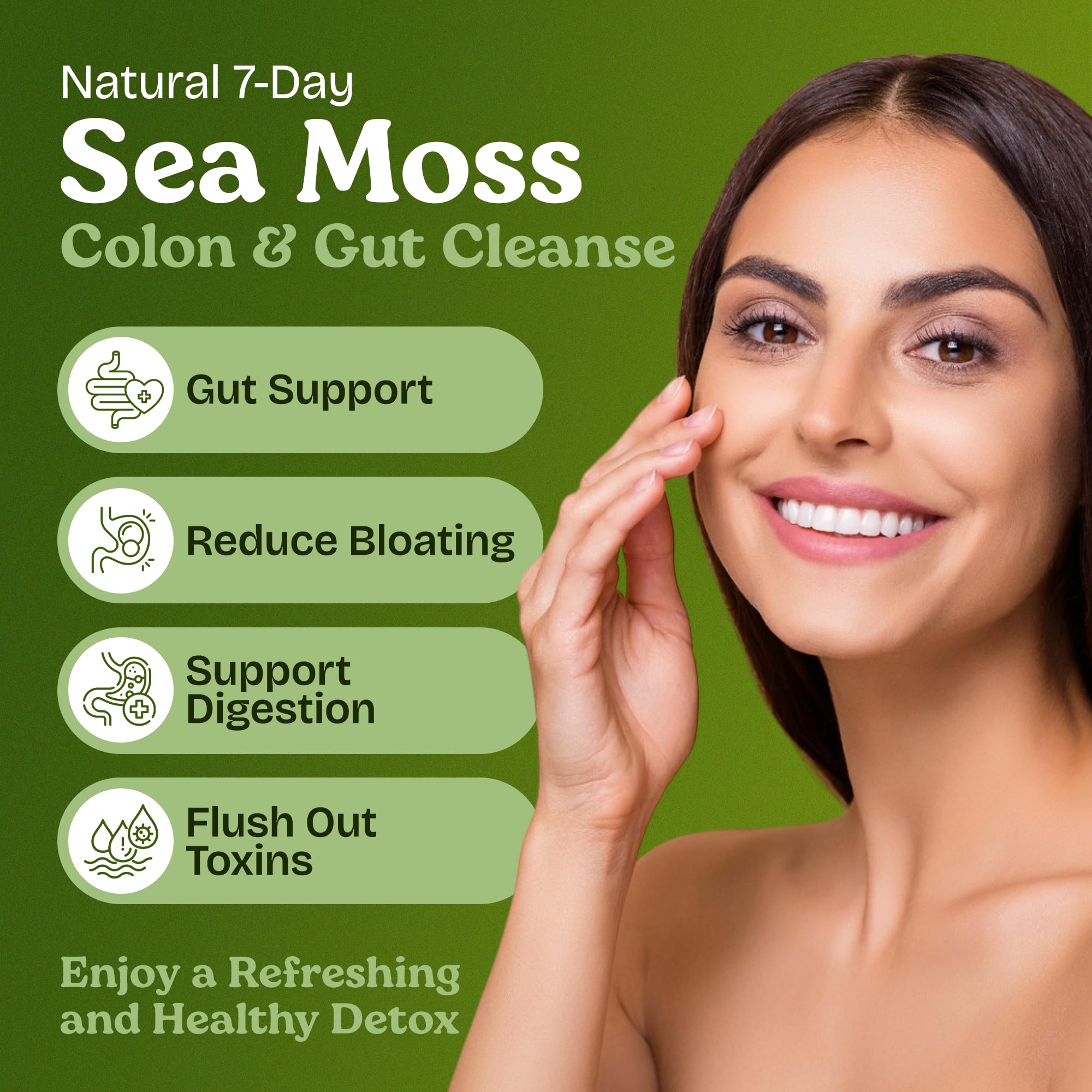 Pineapple-flavored Sea Moss drink mix packaging and bottle
