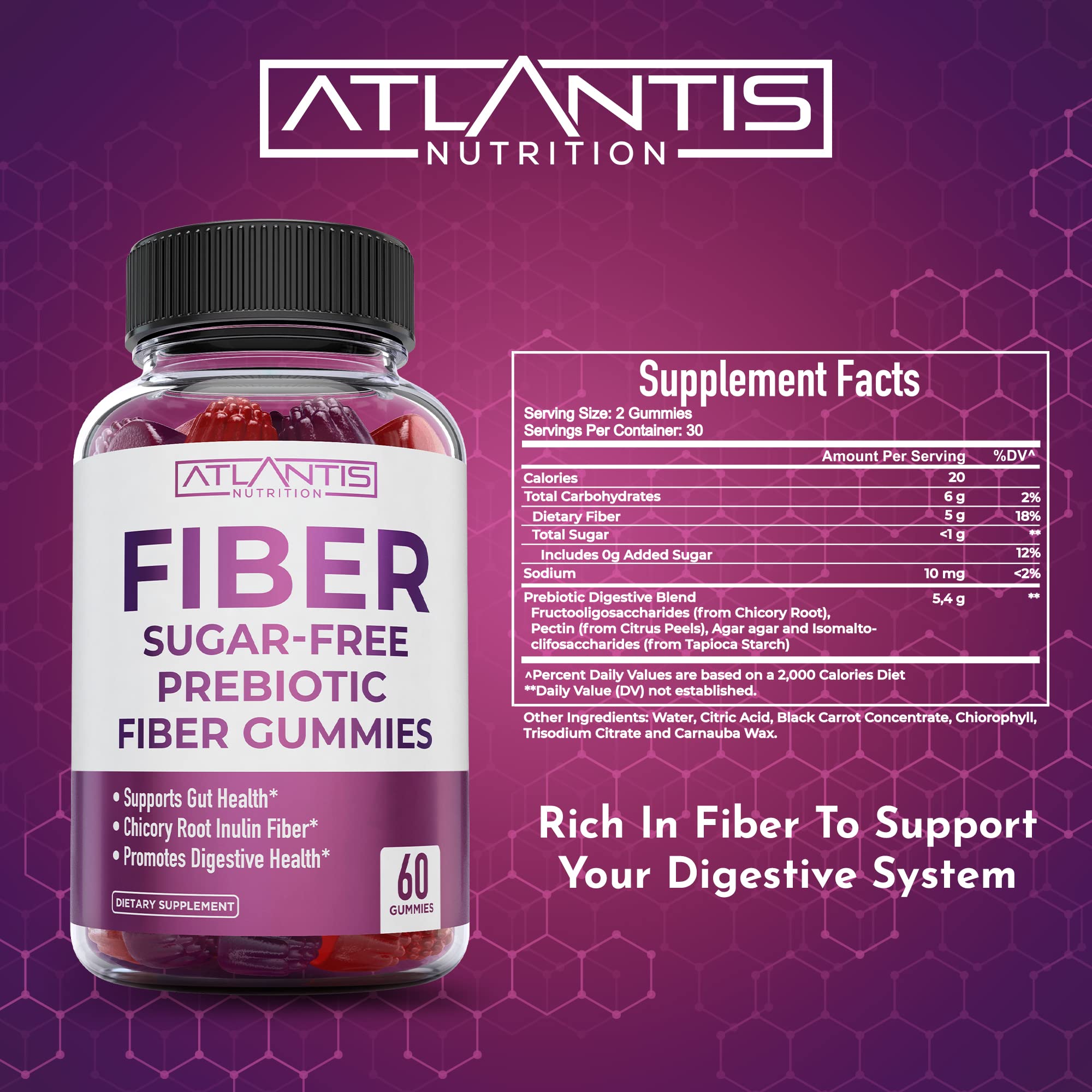 Gummy supplements promoting gut health and digestion
