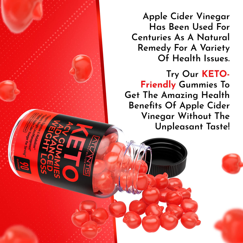 Atlantis Nutrition Keto ACV Gummies 90-count bottle conveys value