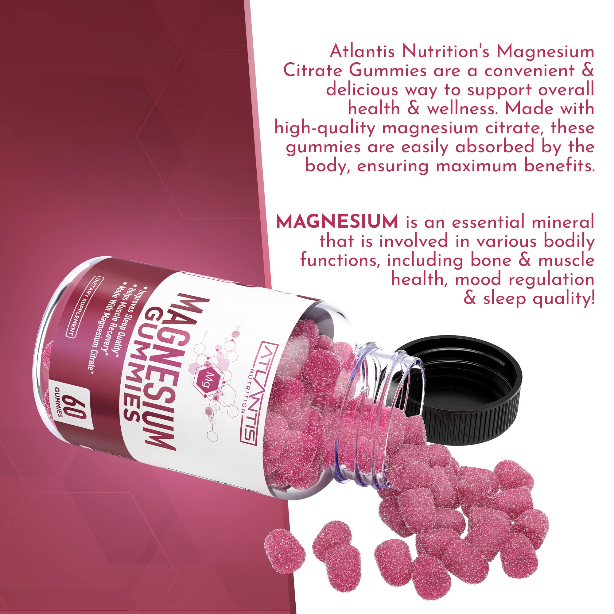 Magnesium gummies promoting calm and mood balance