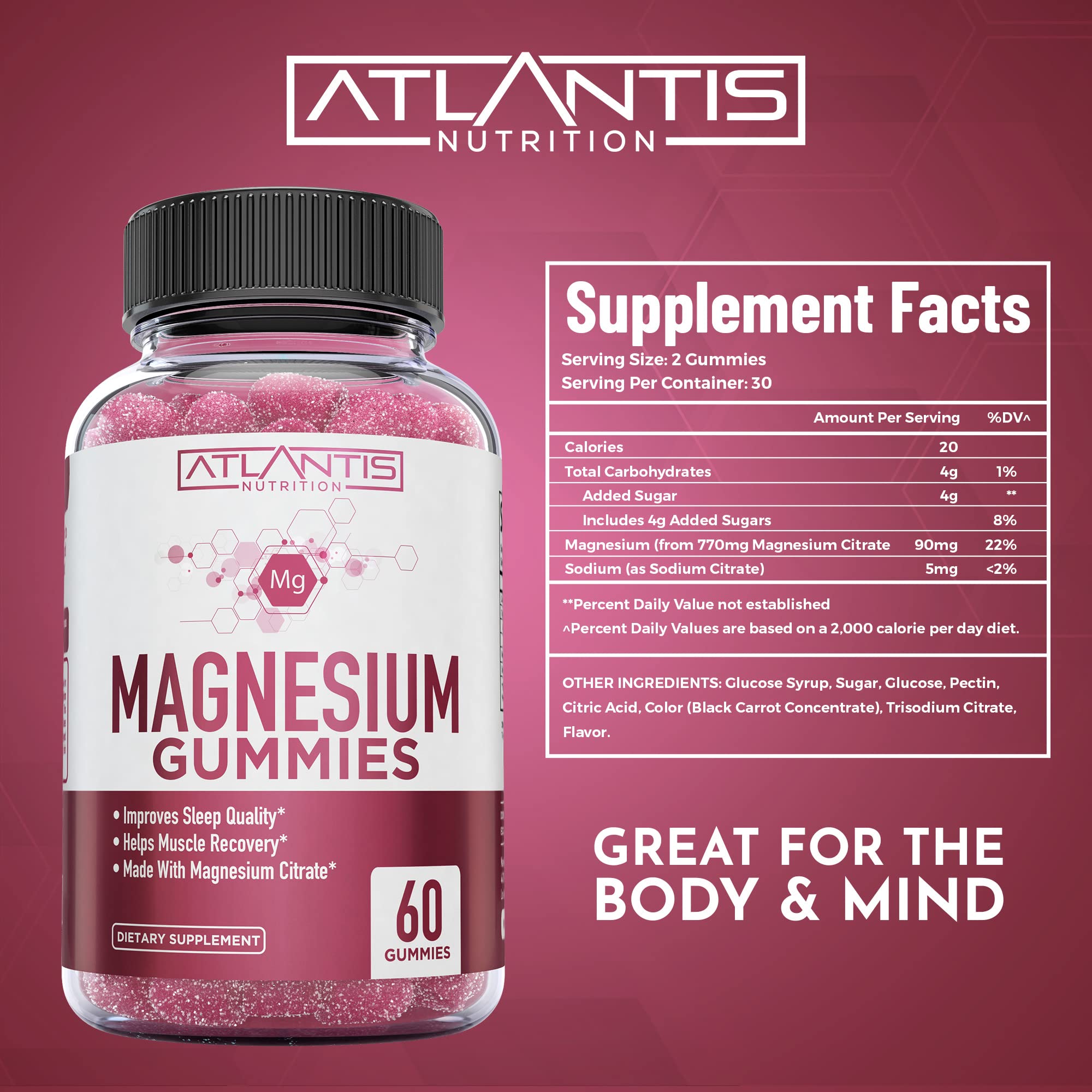 Magnesium gummies for sleep support