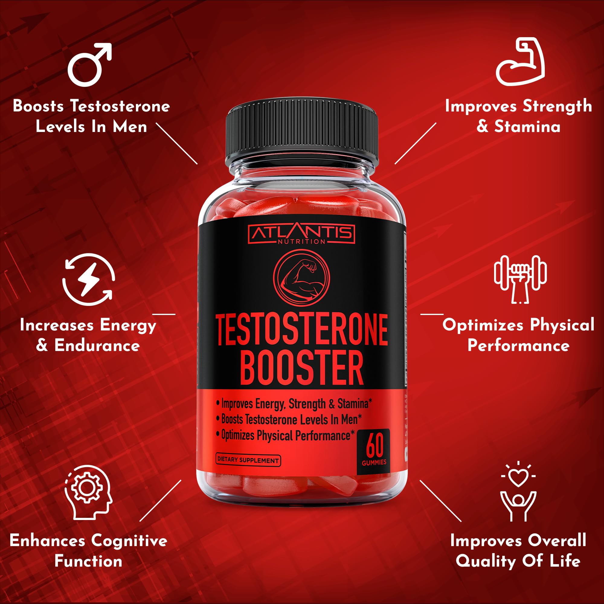 Gummies on packaging showing easy-to-take format for daily use.