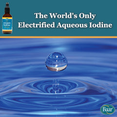 Close-up of Baar Atomic Iodine label