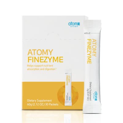 Bottle of Atomy Finezyme Pineapple Fermentation Digestive Enzymes - 30 Packets