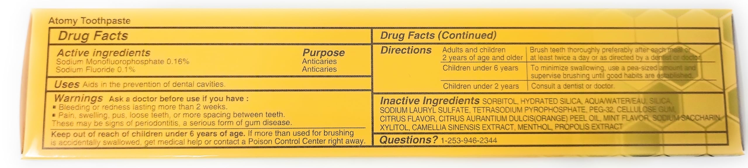 Boxed 5 x 200g Atomy toothpaste pack