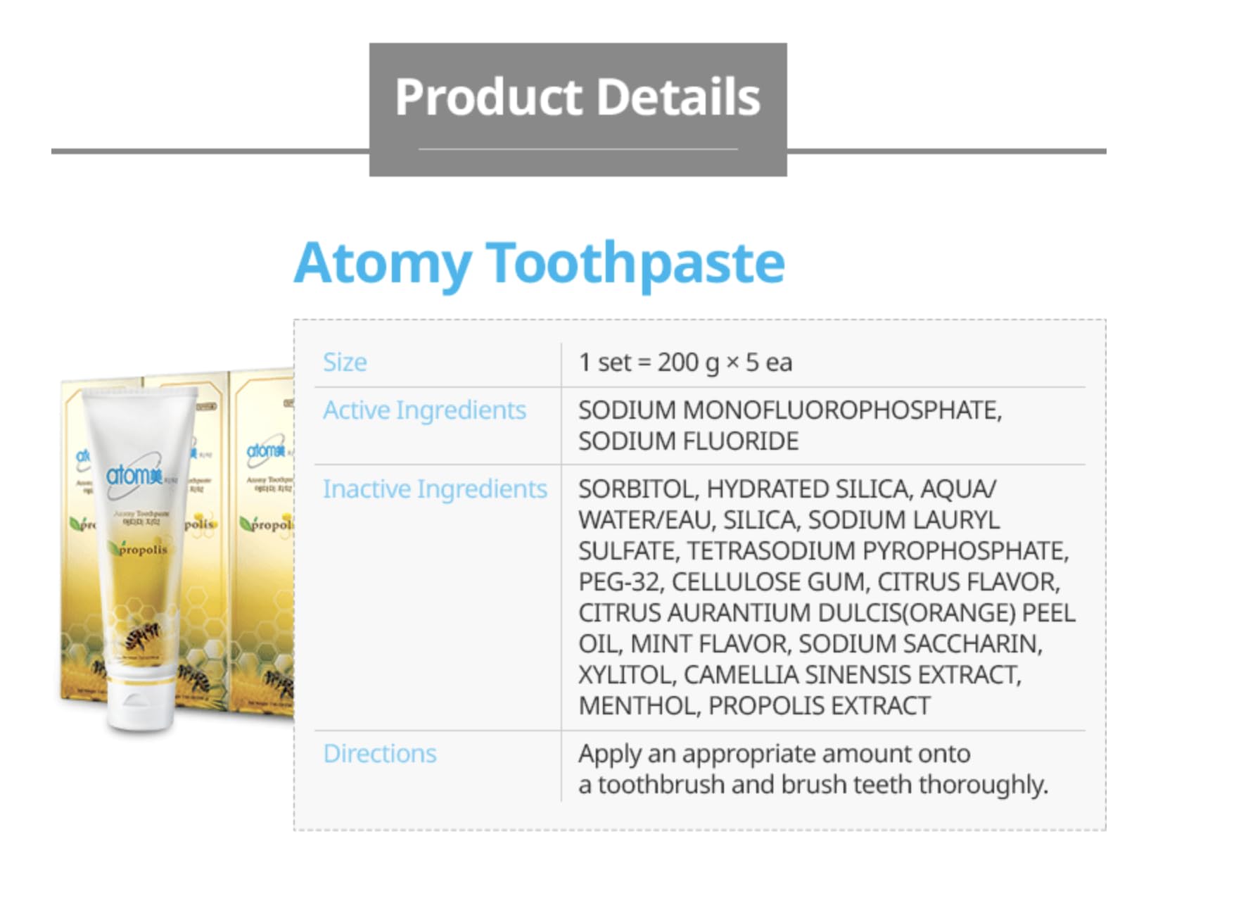 Icons indicating cavity prevention and fresh breath