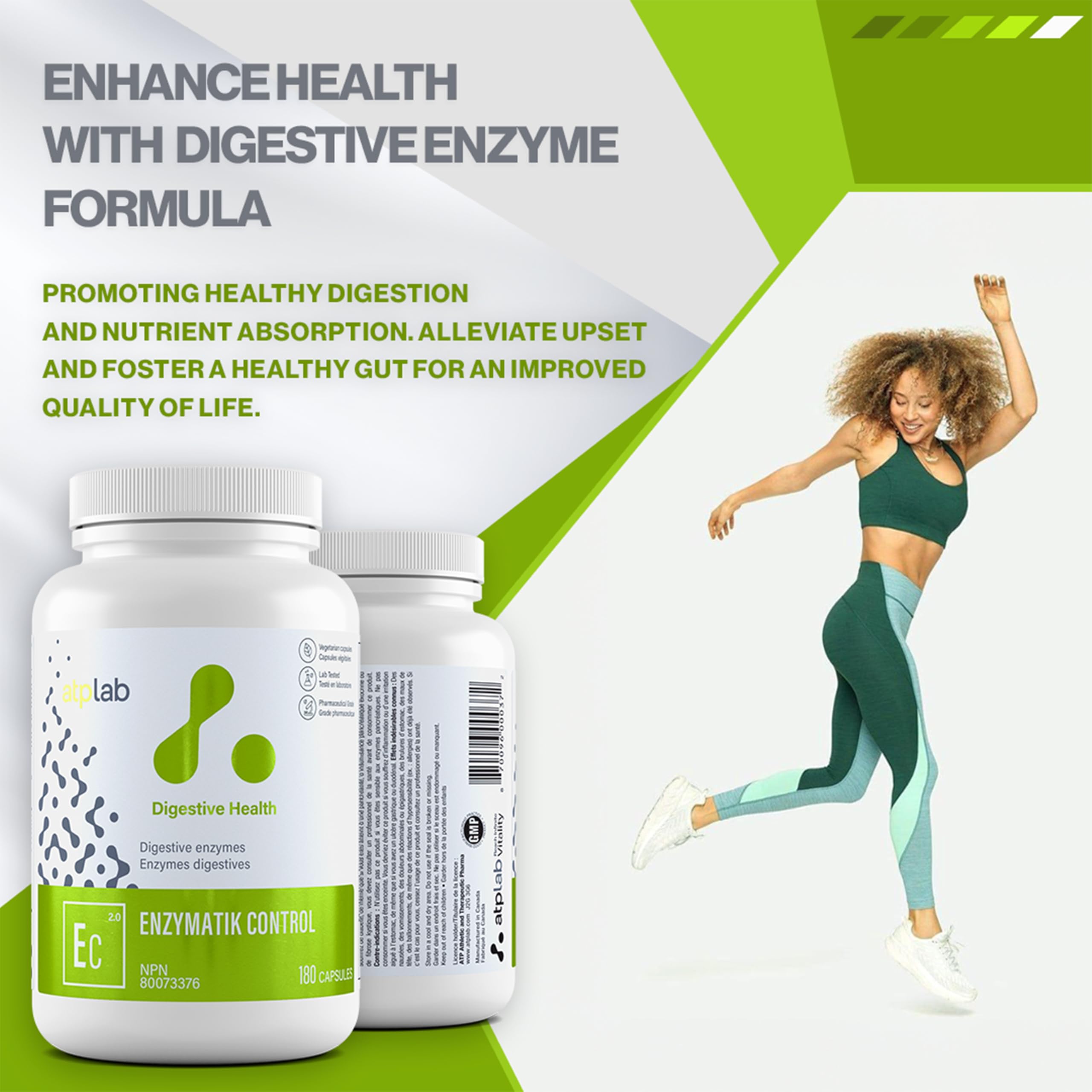 Bottle with capsules and label