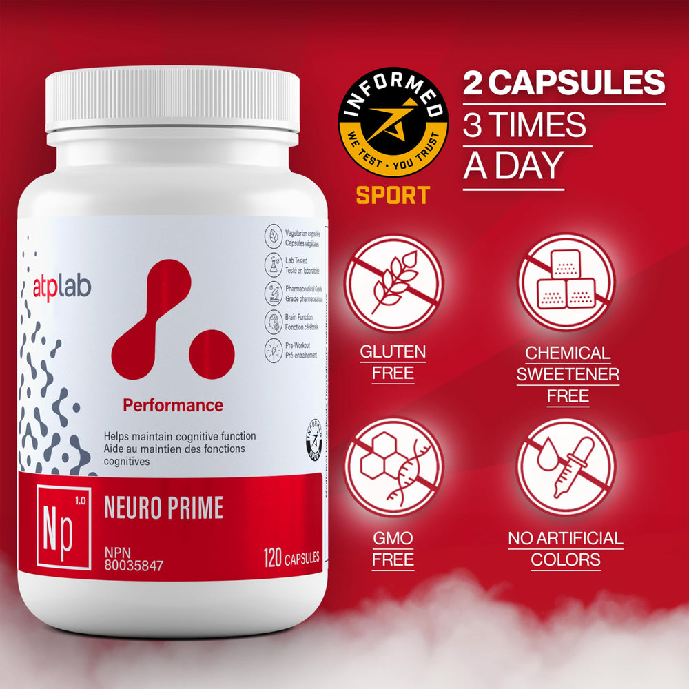 Back panel with product information for Neuro Prime