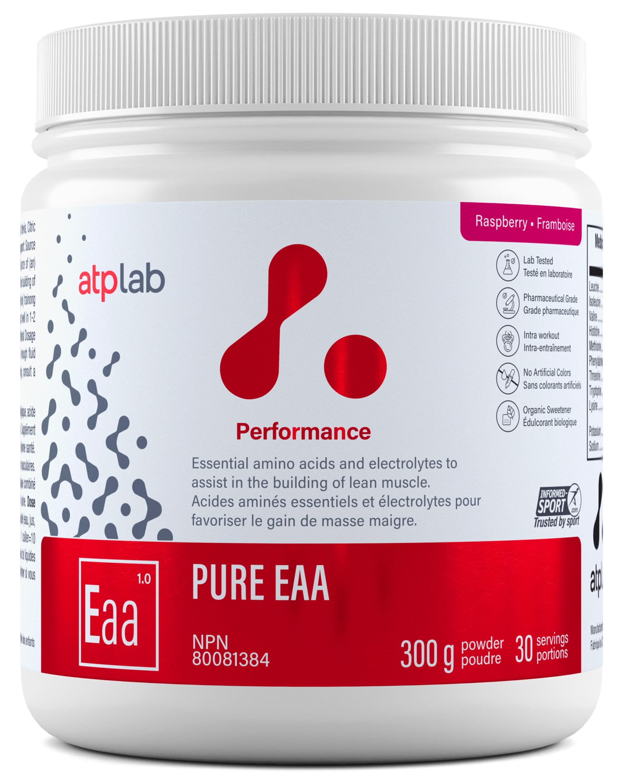ATP Lab Pure EAA Powder Raspberry tub front