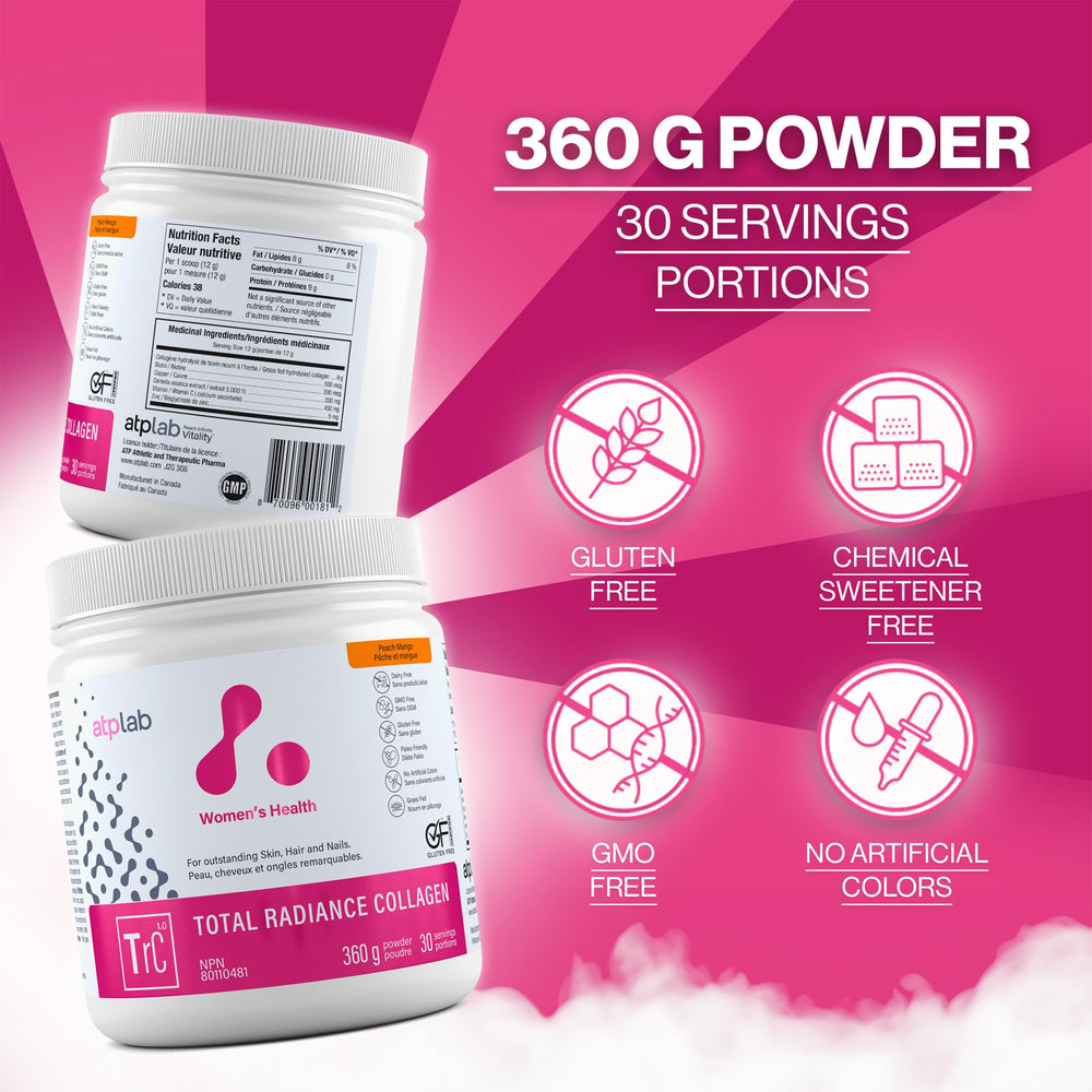 Unflavored collagen powder scoop for ATP LAB Total Radiance 360g