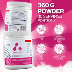 Unflavored collagen powder being poured into a shaker