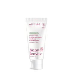 Packaging for ATTITUDE Baby Training Toothpaste Strawberry 2.6 oz