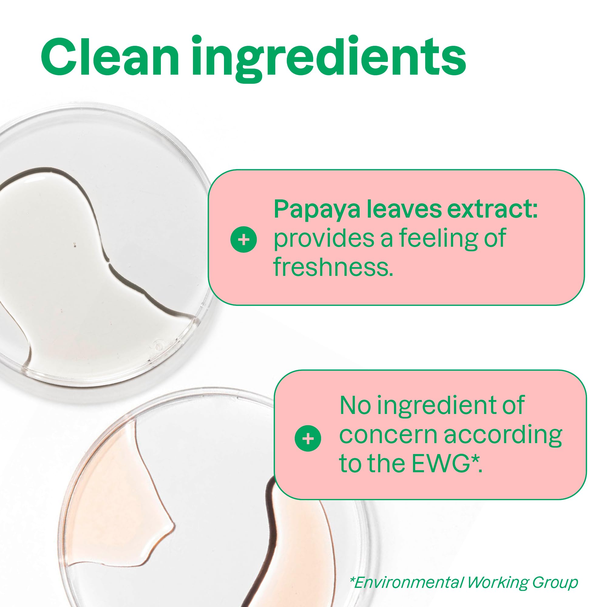 Ingredients including papaya leaf extract in ATTITUDE toothpaste