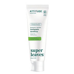 Front view of ATTITUDE Fluoride-Free Peppermint Toothpaste 4.2 oz