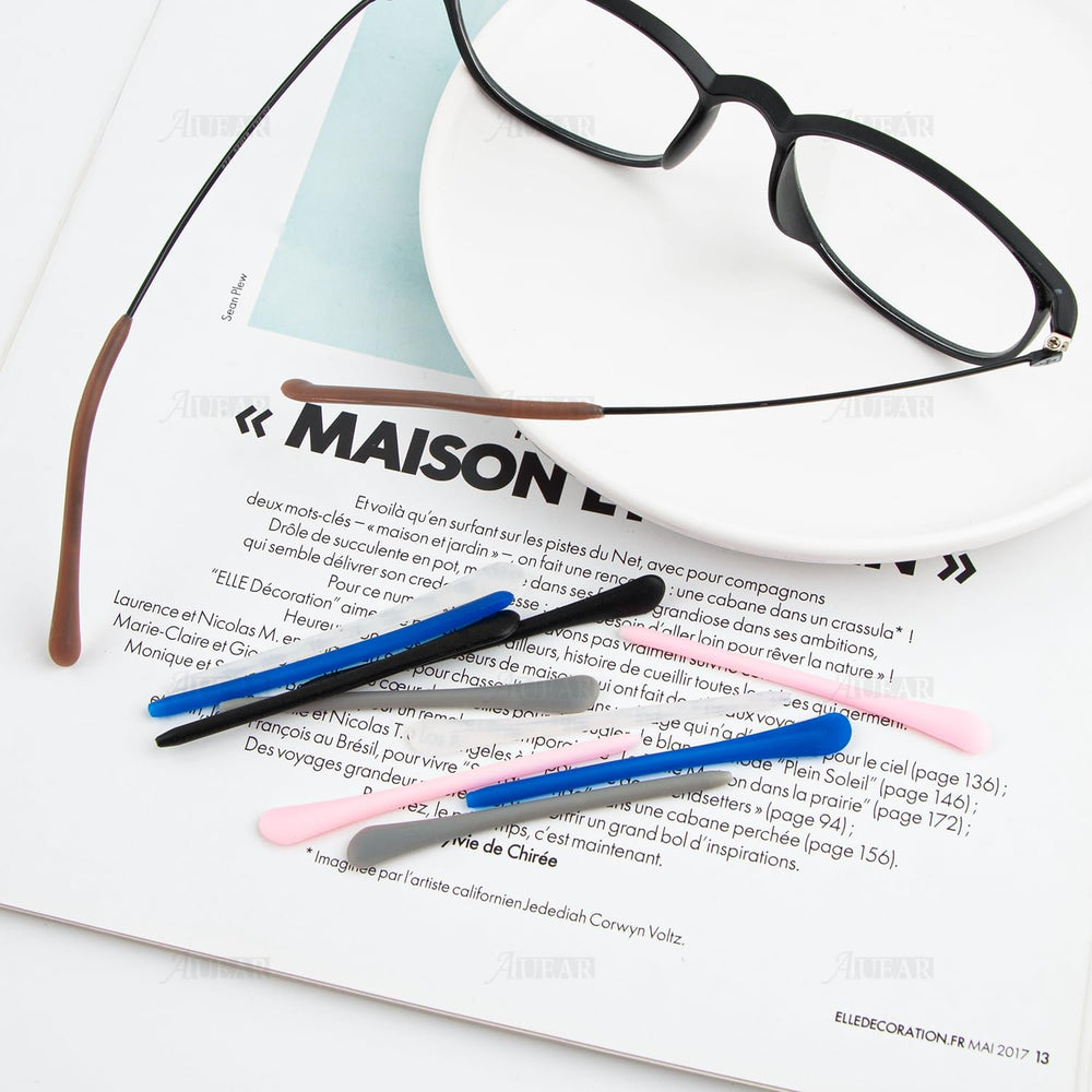 Thin metal eyewear legs with round tip ends
