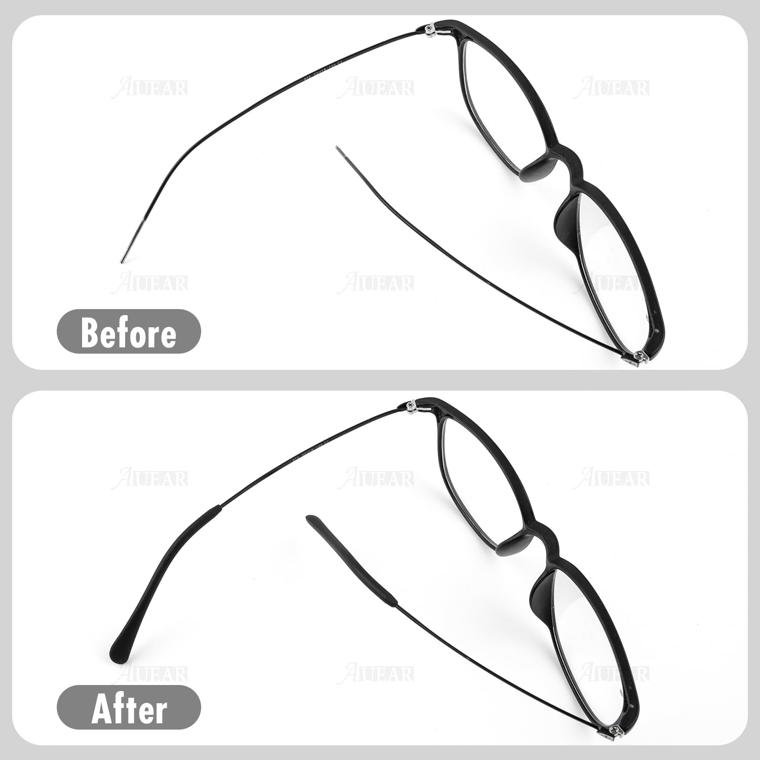 Soft silicone material close-up for eyeglass end tips