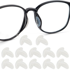 AUEAR 12 pairs clear silicone eyeglass nose pads