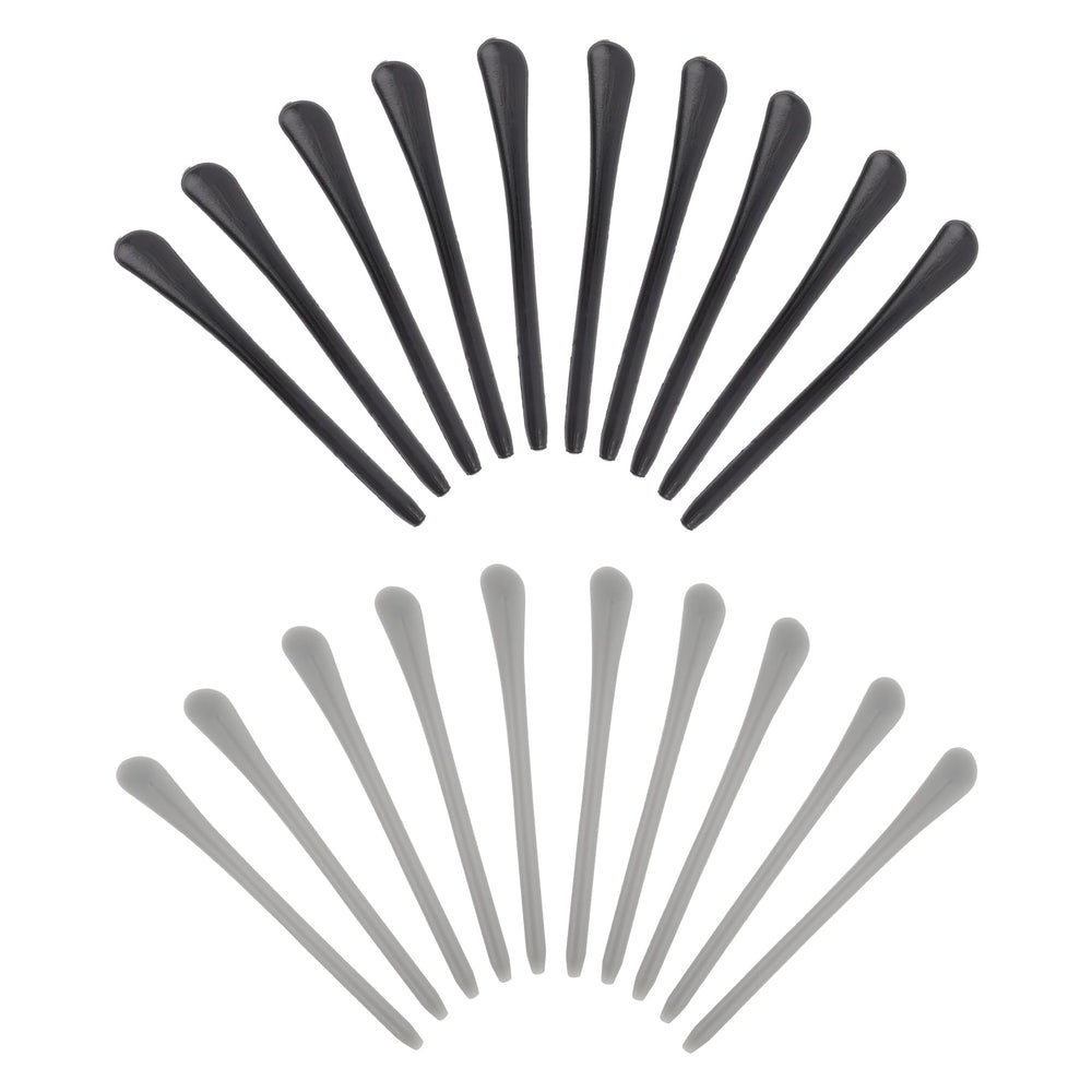 AUEAR silicone eyeglass end tips set of 10 pairs in black and gray