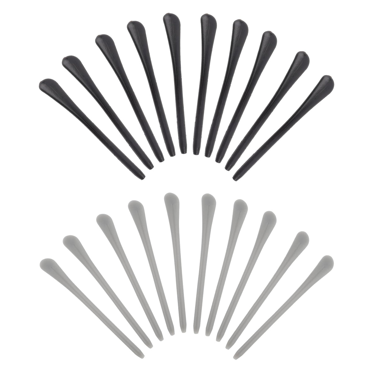 AUEAR silicone eyeglass end tips set of 10 pairs in black and gray