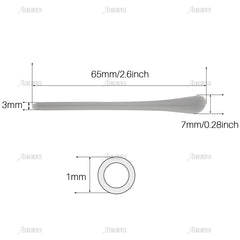 Close-up of anti-slip silicone temple tips on slim metal eyeglasses