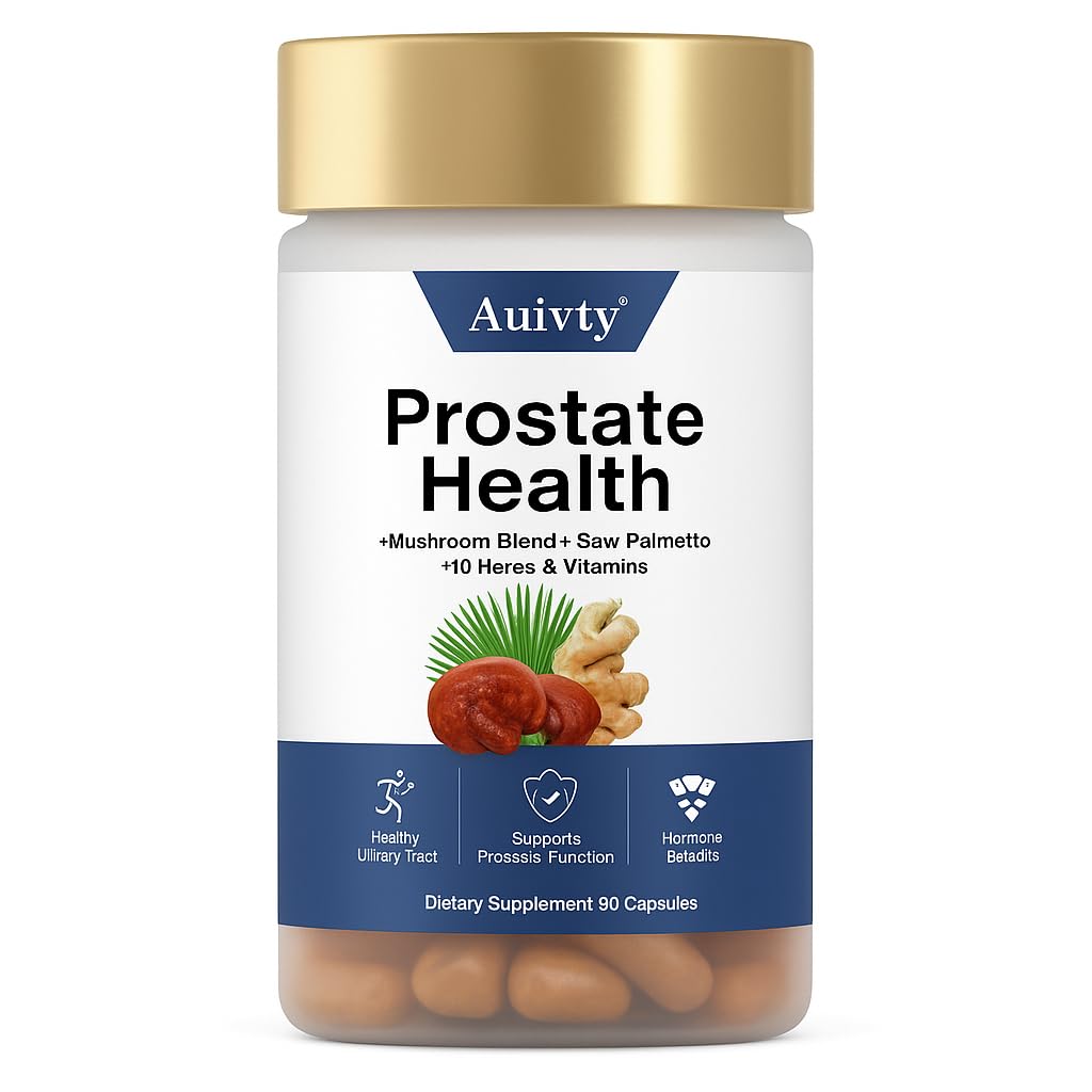 Auivty Prostate Health Supplement bottle with label