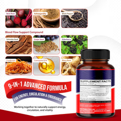 AUMETO 11-in-1 formula ingredients visual emphasizing organic blend.