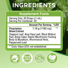 Aloe vera leaf and herbal ingredients for gut health