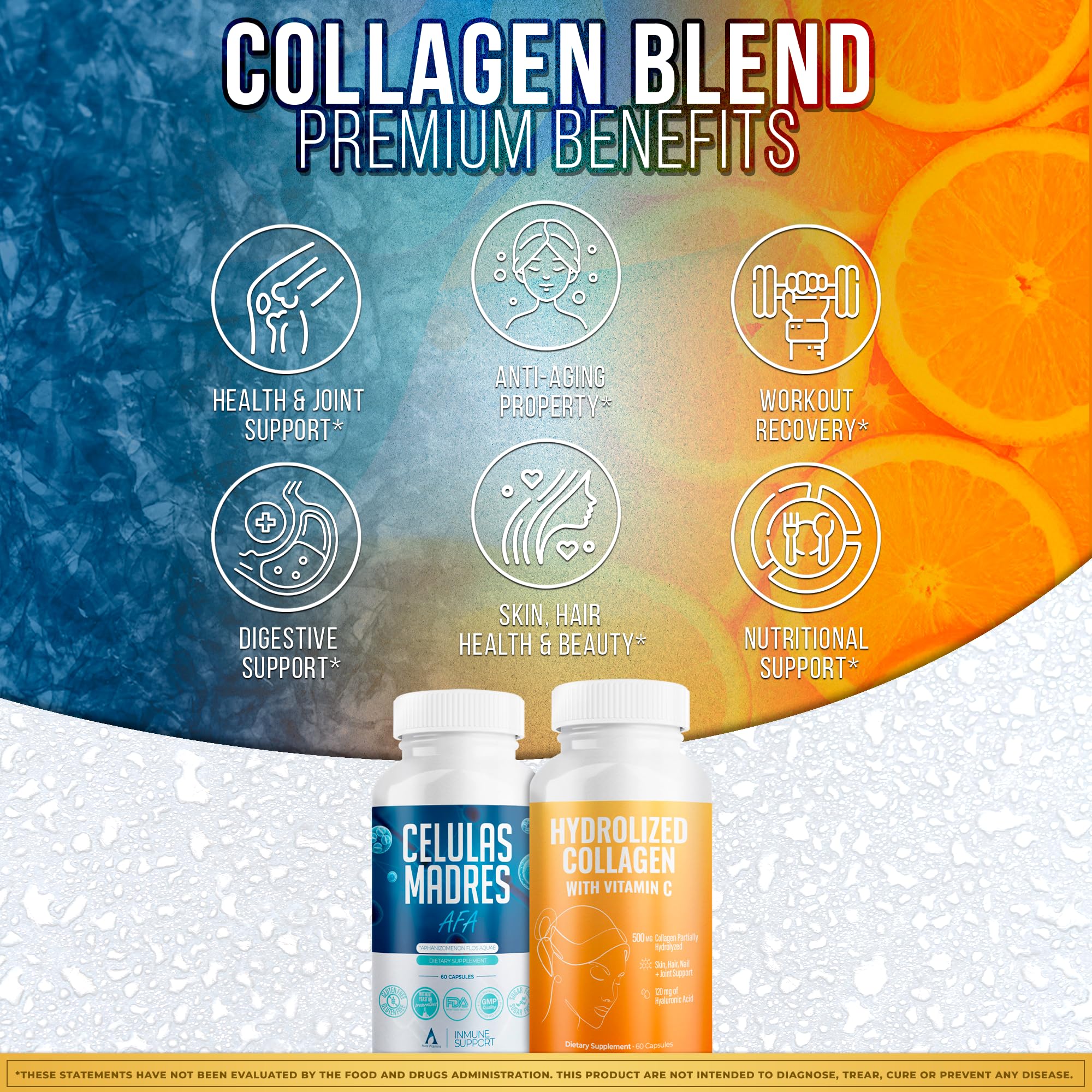 Skin hydration and collagen synthesis benefits infographic