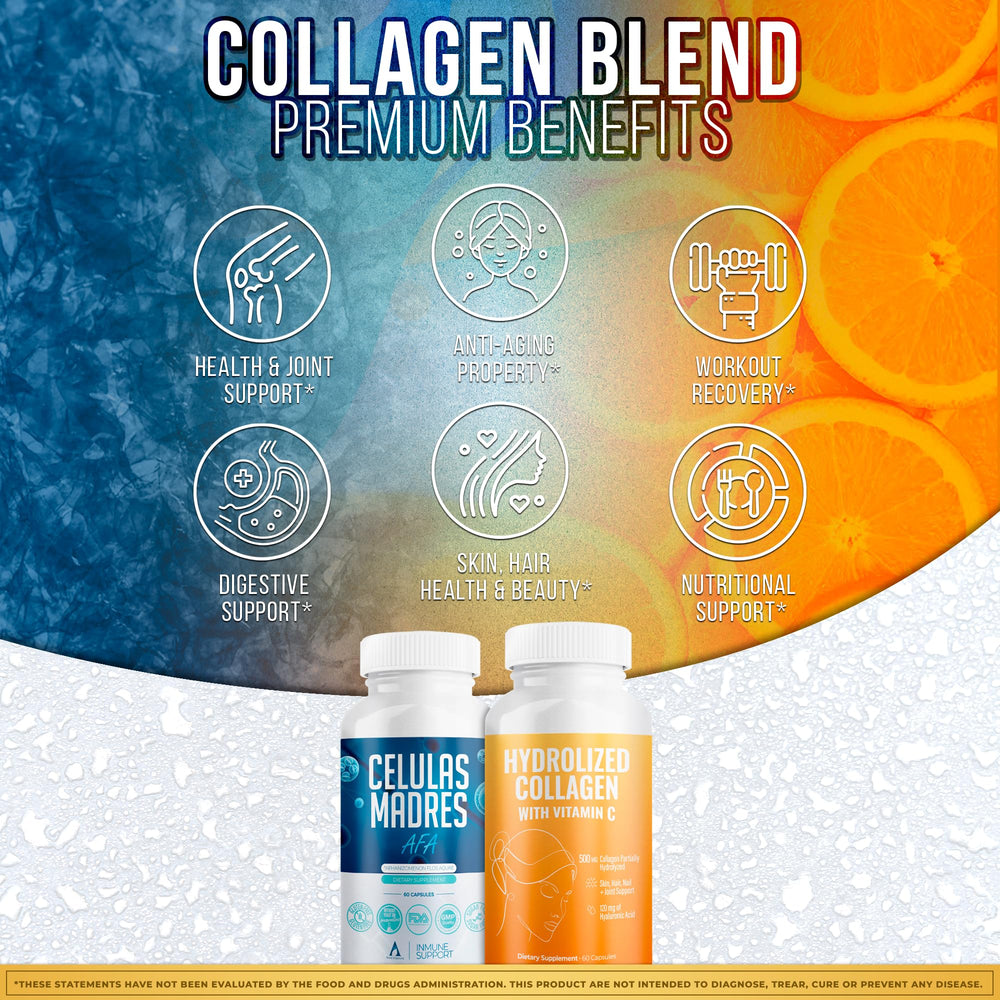 Skin hydration and collagen synthesis benefits infographic
