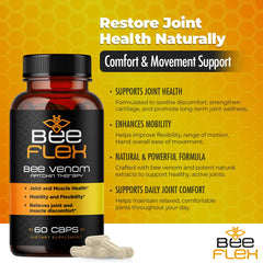 Bee Flex capsules showing easy-to-swallow capsules