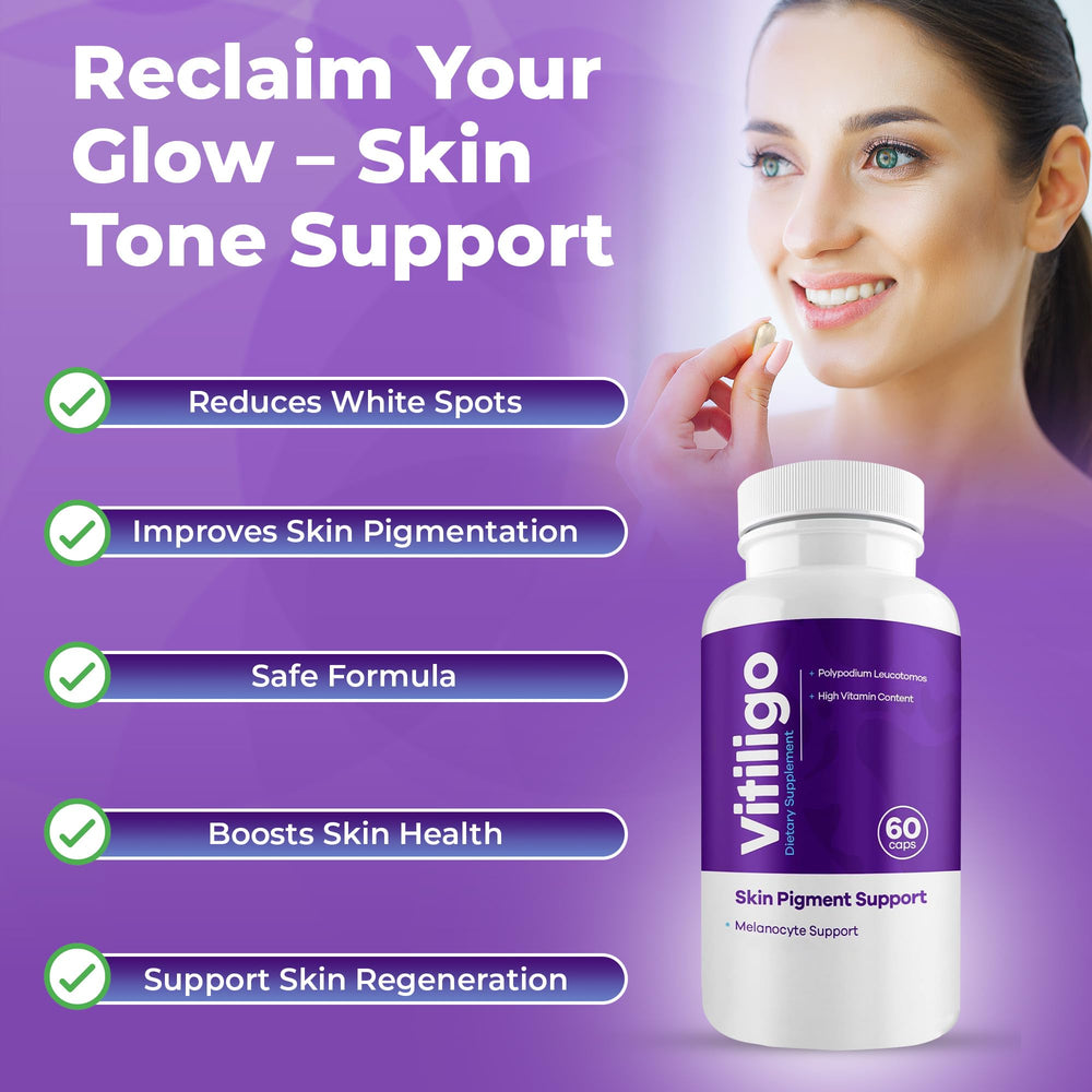Vitiligo capsules promoting even skin tone