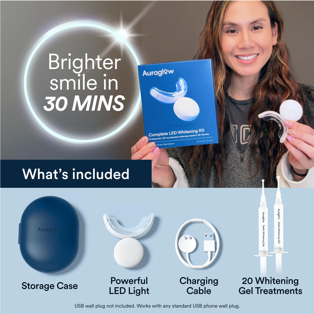 Includes 20 whitening treatments