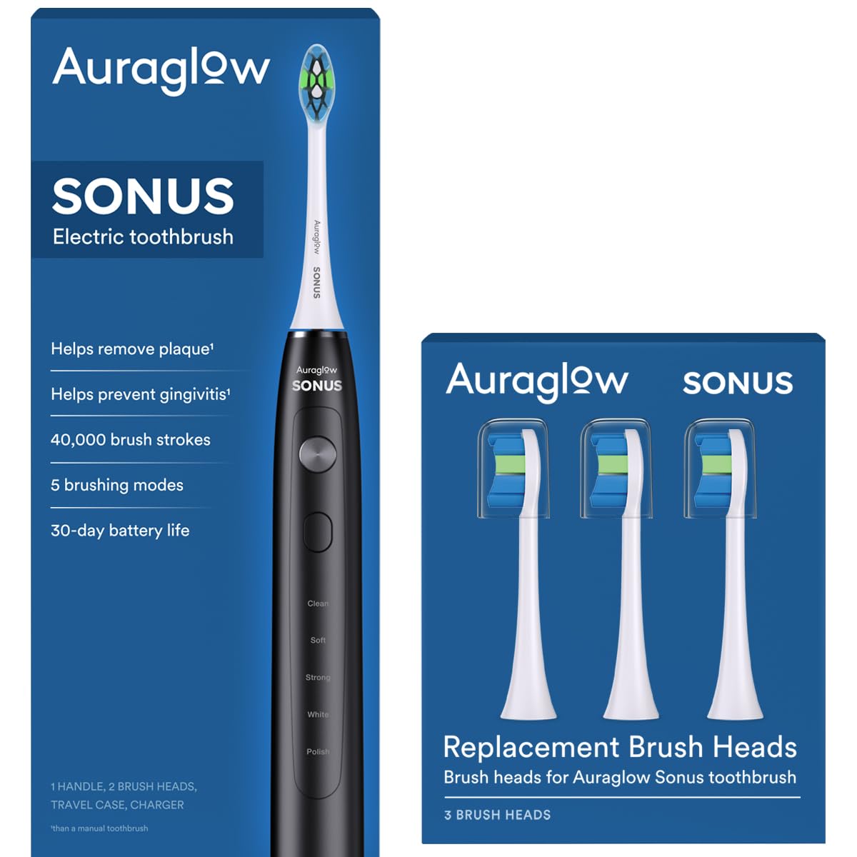 AURAGLOW Sonus electric toothbrush handle