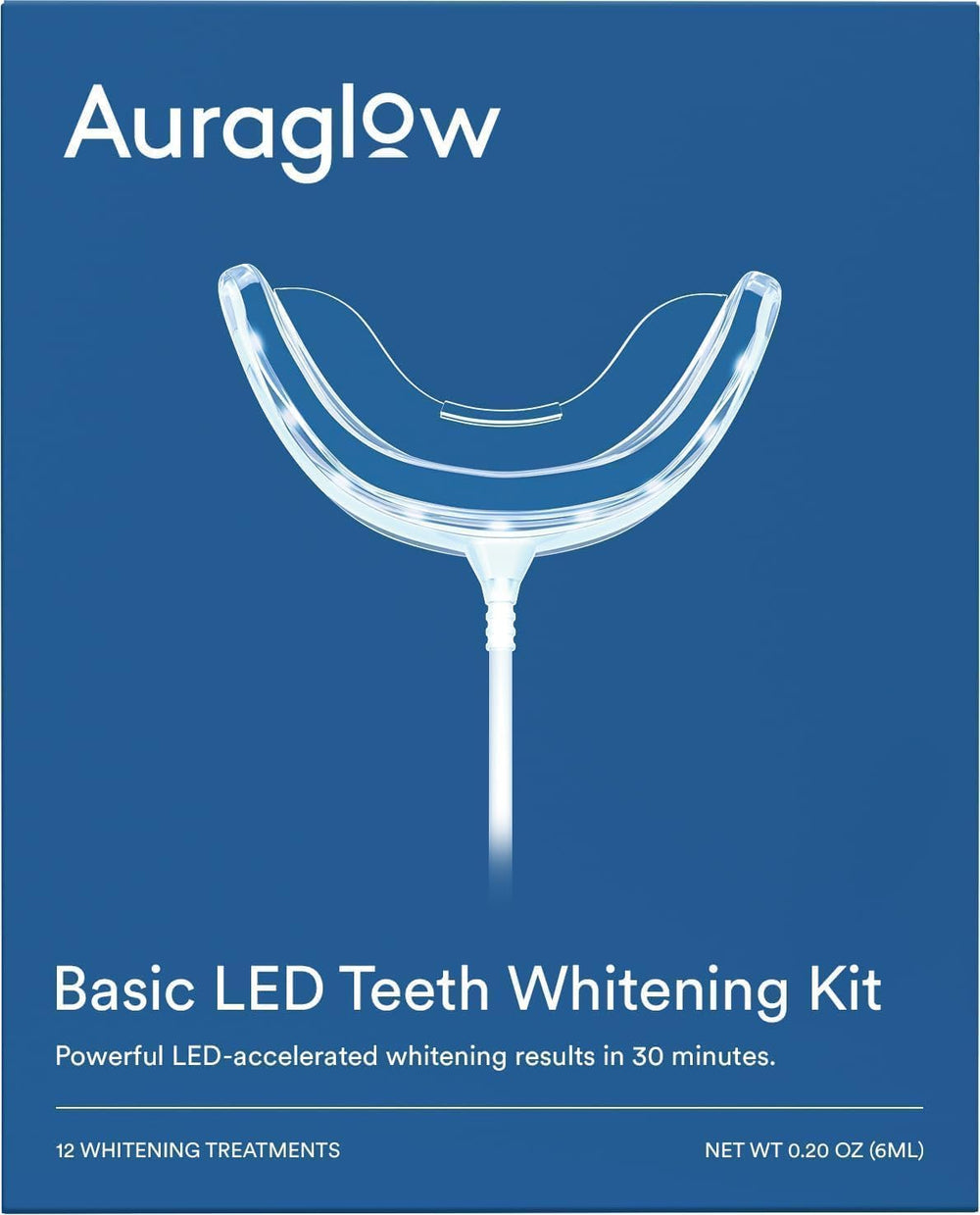 Auraglow Teeth Whitening Kit with wired LED accelerator light
