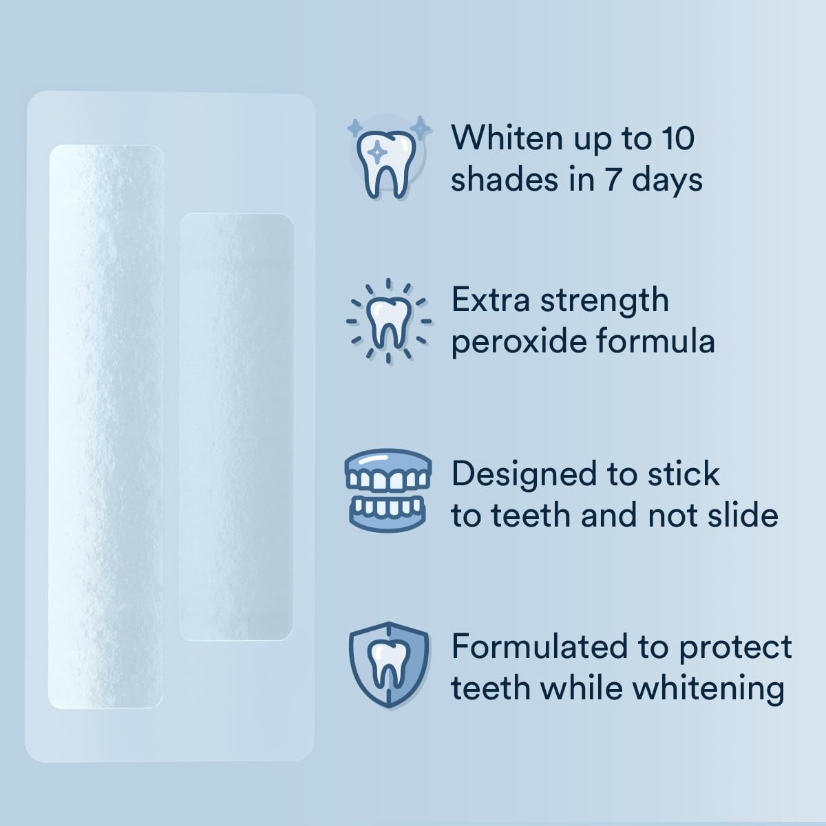 Applying Auraglow Strips to upper and lower teeth for a full 14-day treatment