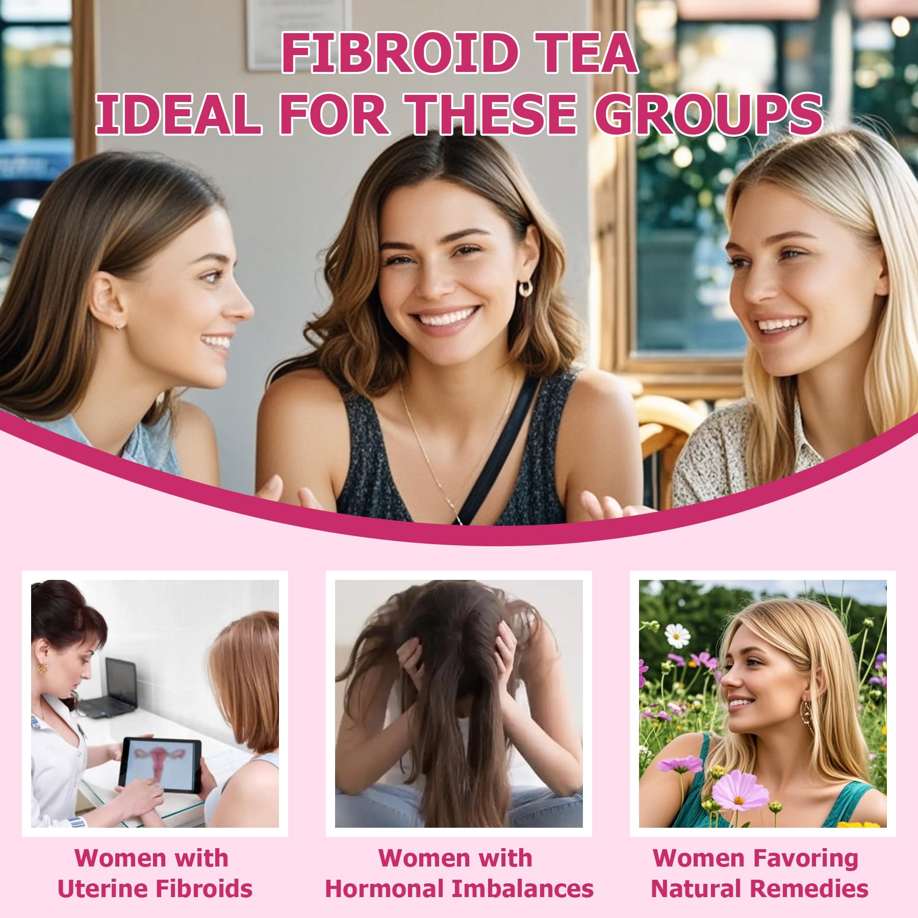 Illustrative benefits of Auranic Fibroid Tea for womb health