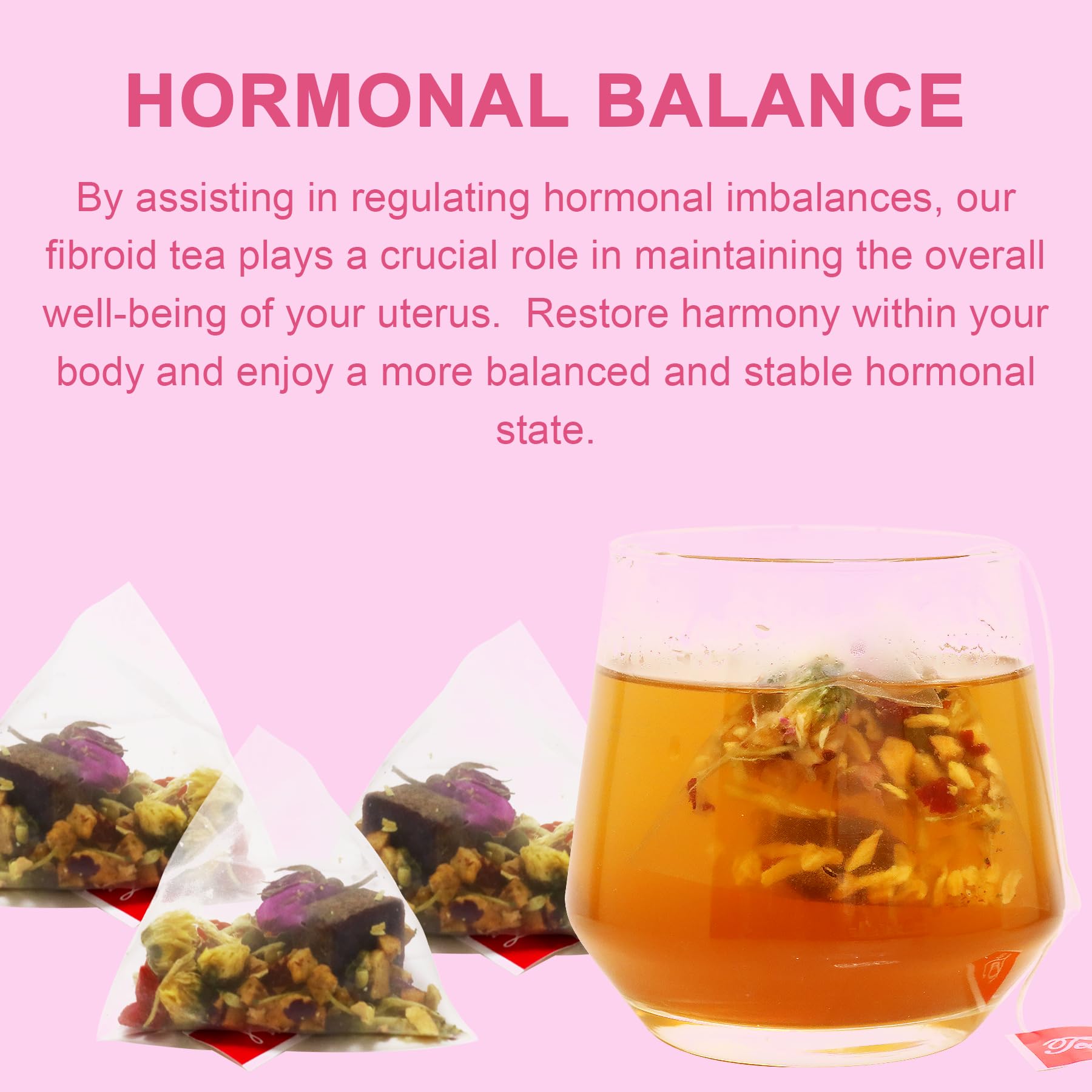 Auranic Fibroid Tea wolfberry and red dates suggest nourishing nutrients for vitality.