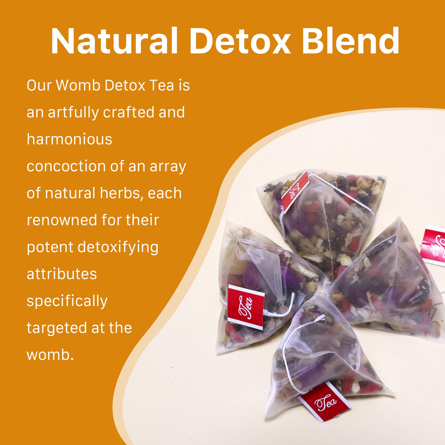 Herbal blend ingredients for Womb Detox Tea