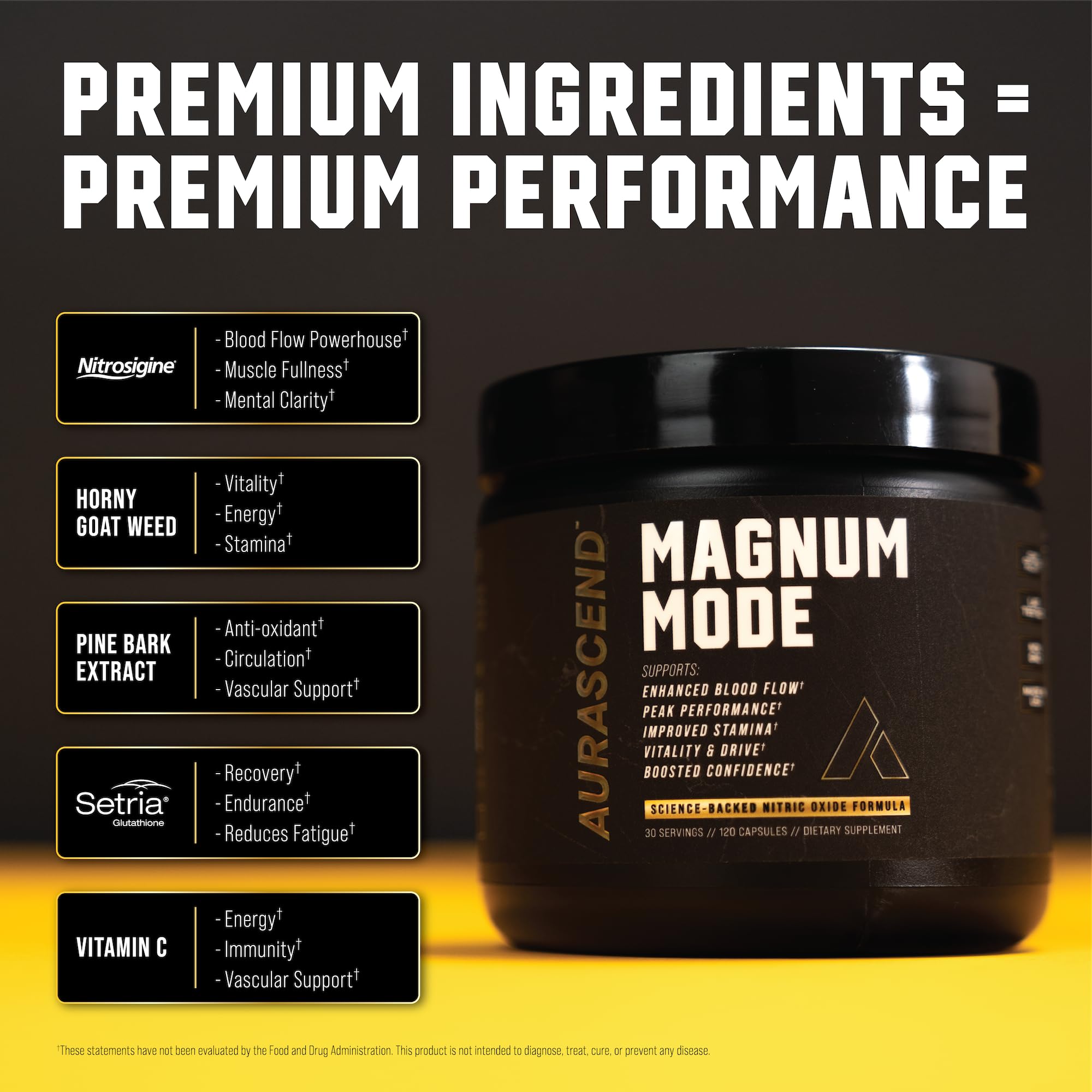 Close-up of Aurascend Magnum Mode ingredient label