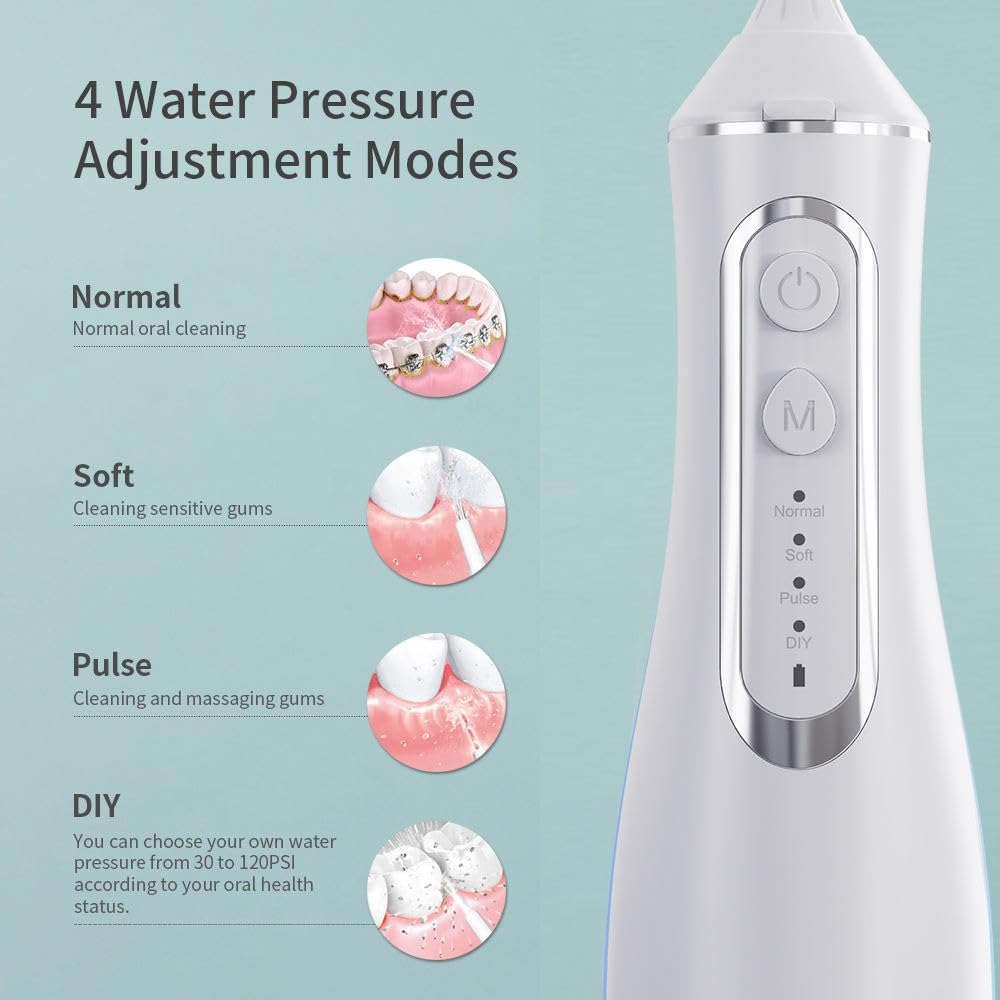 Cordless design with USB-C charging for AURAVO water flosser