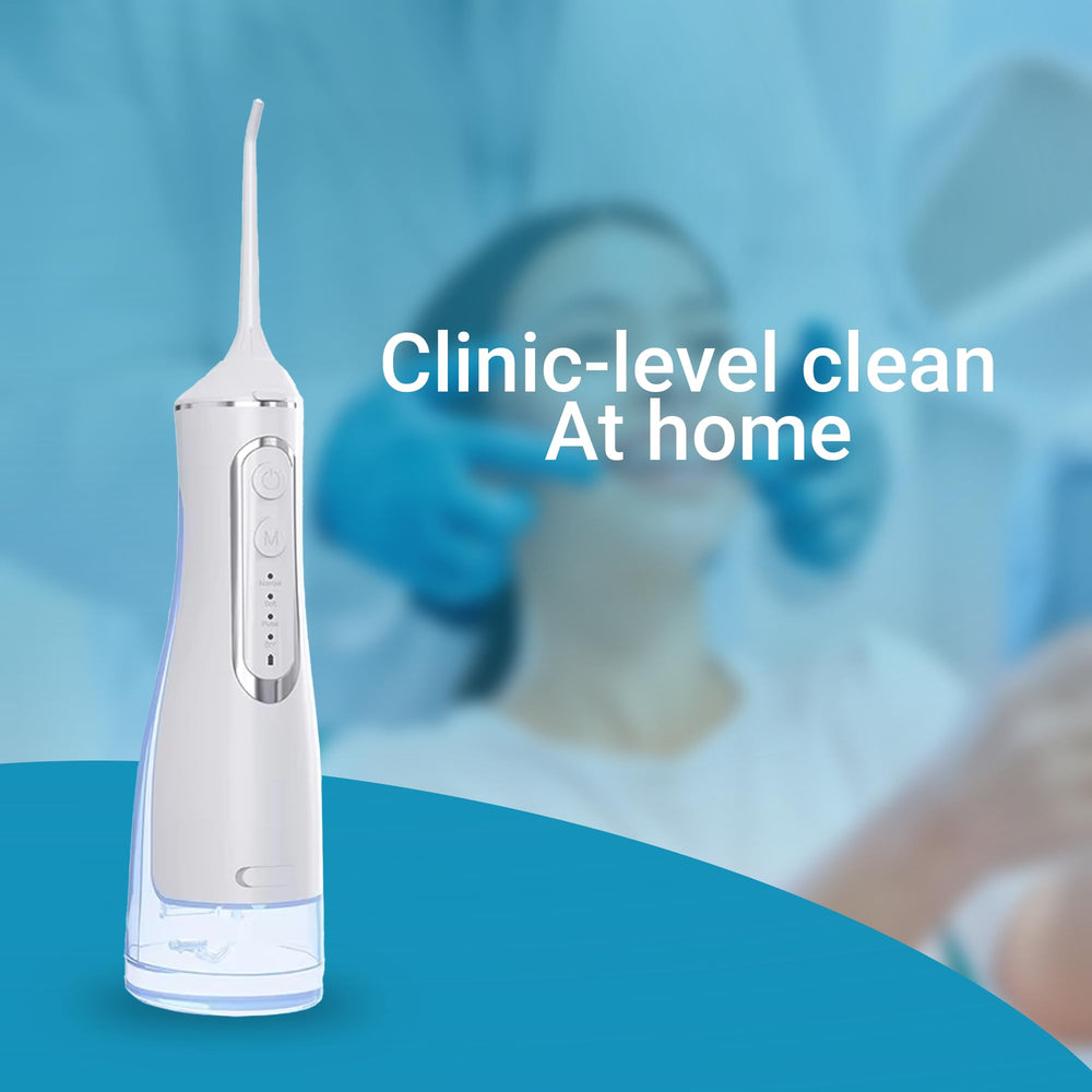 Compact travel-friendly design of AURAVO flosser