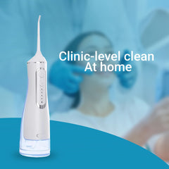 Compact travel-friendly design of AURAVO flosser