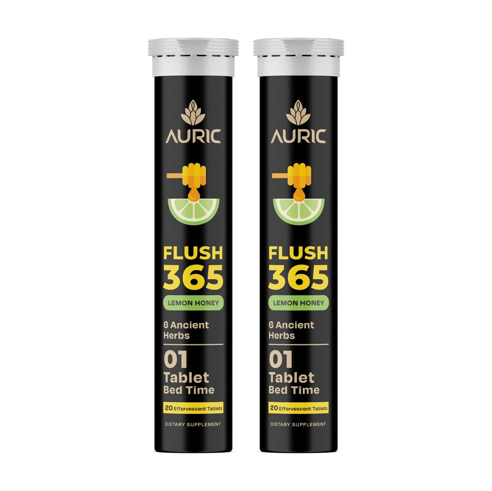 Auric Flush365 effervescent tablet dissolving in water