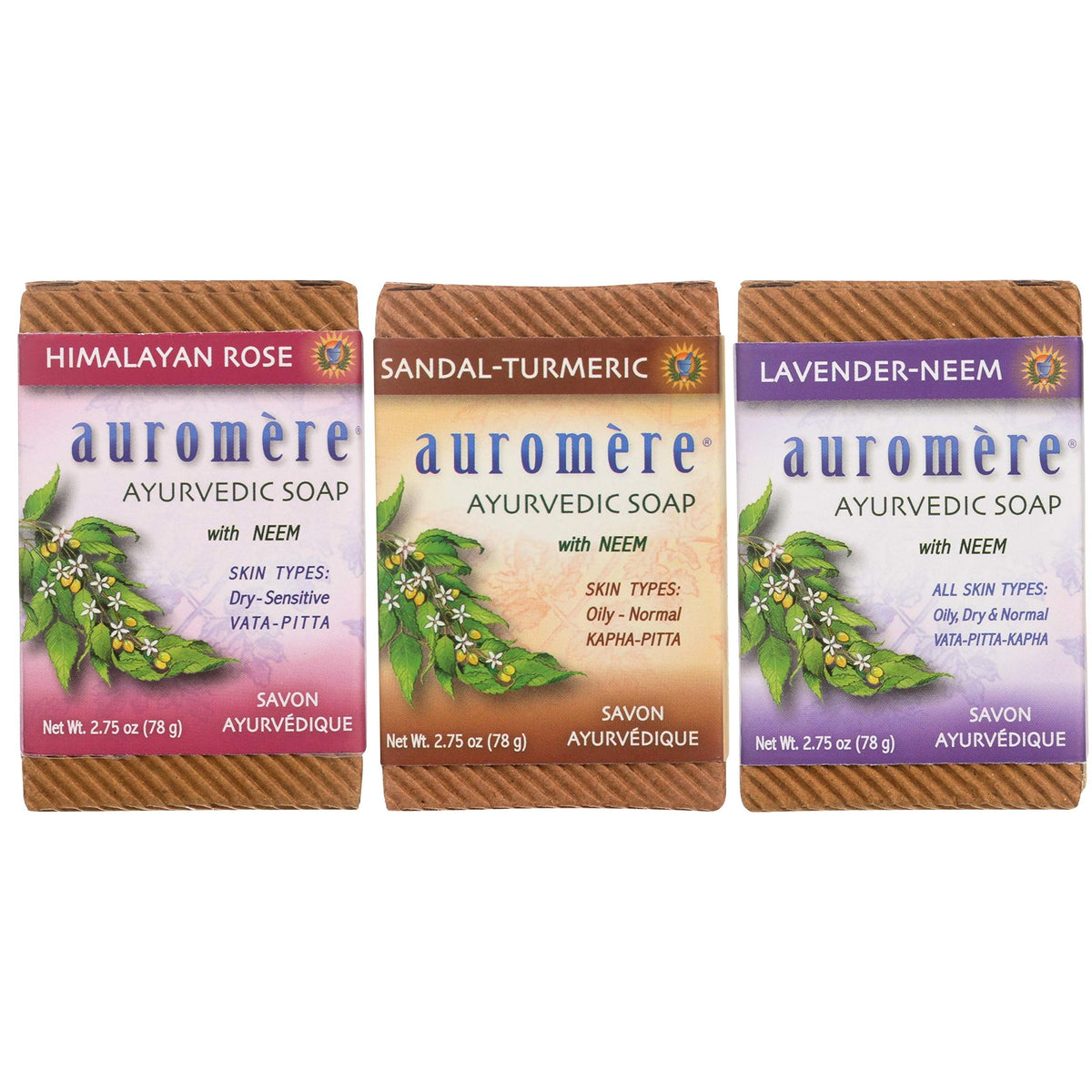 Auromere sandal-turmeric Ayurvedic soap bar