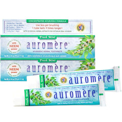 Auromere Ayurvedic Toothpaste Fresh Mint 4.16 oz in 2-pack