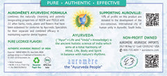 Close-up of Neem and Peelu ingredients highlighted in Auromere toothpaste